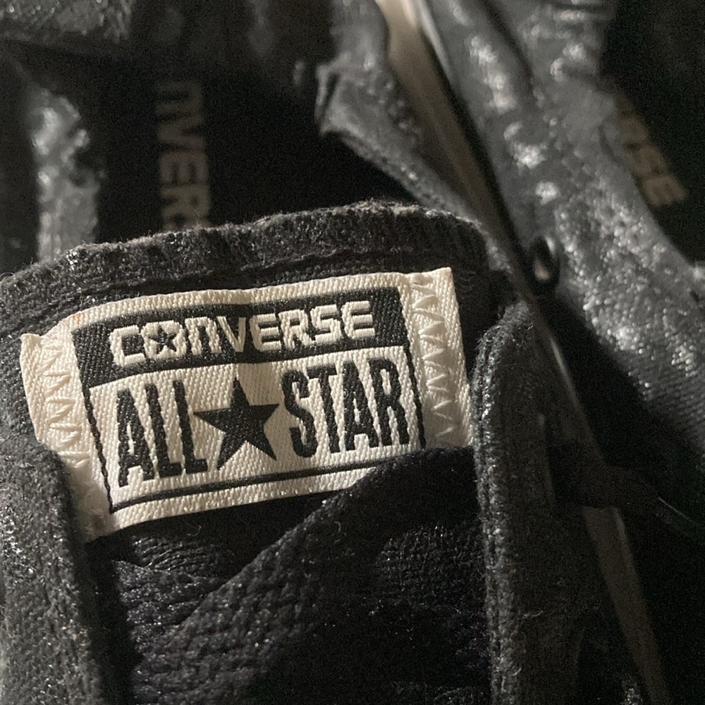 Converse All Star Feather Pattern Black Sneakers - image 7